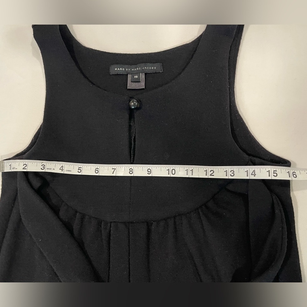 Marc Jacobs | Sleeveless Wool A-Line Dress | XS-S | Black - Picture 3 of 6